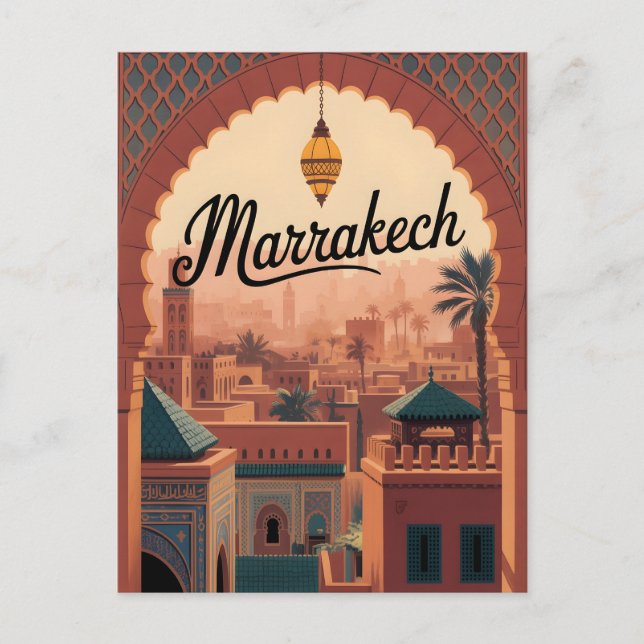 Marrakech Vintag Postkarte (Vorderseite)