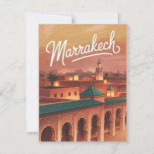 Marrakech Vintage Postkarte