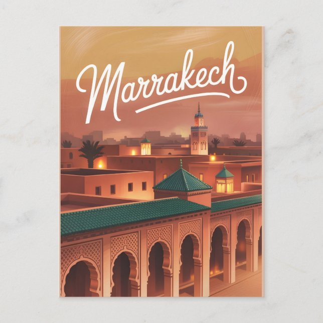 Marrakech Vintage Postkarte (Vorderseite)