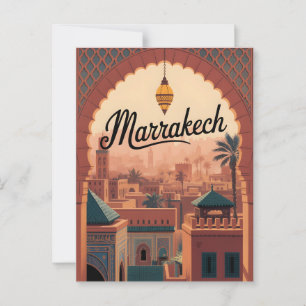 Marrakech Vintage Postkarte