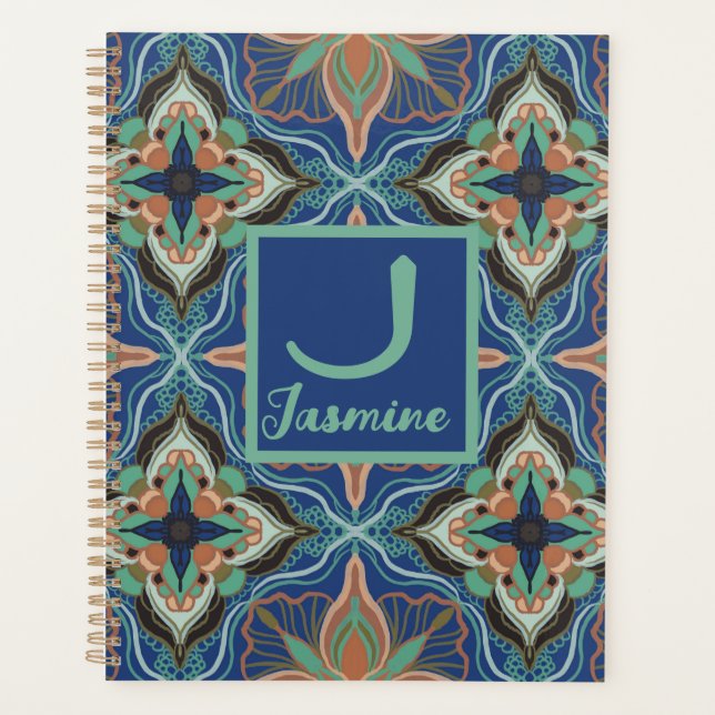 Marrakesch Floral Personalisiert Planer (Vorderseite)