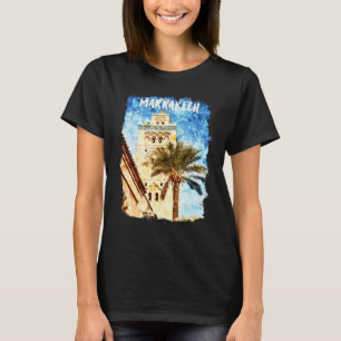Marrakesch Marokko Aquarell Kutubiyya-Moschee oder T-Shirt