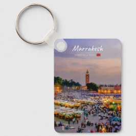 Marrakesch, Marokko - Djemaa el Fnaa-Platz Klassik Schlüsselanhänger