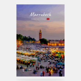 Marrakesch, Marokko - Jemaa el Fnaa-Platz Acrylschild