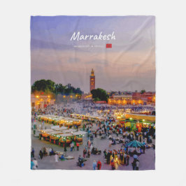 Marrakesch, Marokko - Jemaa el Fnaa Platz Fleecedecke