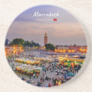 Marrakesch, Marokko - Jemaa el Fnaa Platz Getränkeuntersetzer