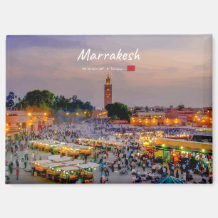 Marrakesch, Marokko - Jemaa el Fnaa-Platz Magnet