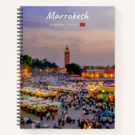 Marrakesch, Marokko - Jemaa el-Fnaa-Platz Spirale Notizbuch