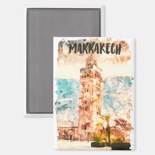 Marrakesch Marokko Koutoubia Moschee Magnet