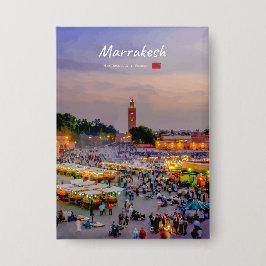Marrakesch, Marokko - Platz Jemaa el Fnaa Button