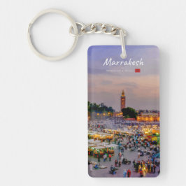 Marrakesch, Marokko - Platz Jemaa el Fnaa Slim Schlüsselanhänger
