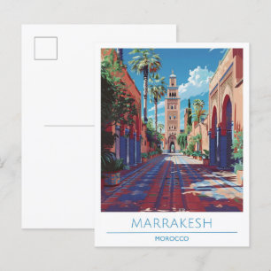 Marrakesch Marokko Reise Postkarte