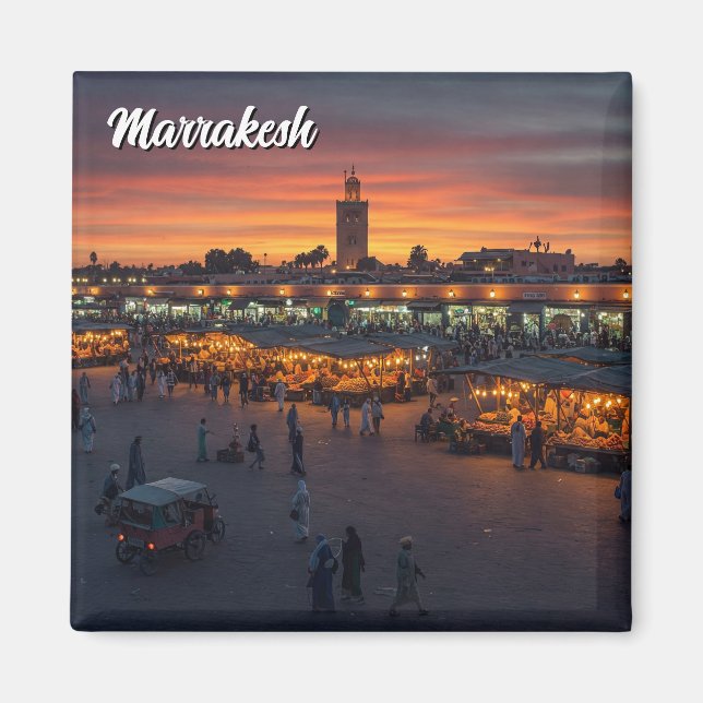 Marrakesch Marokko Reisen Magnet (Vorne)
