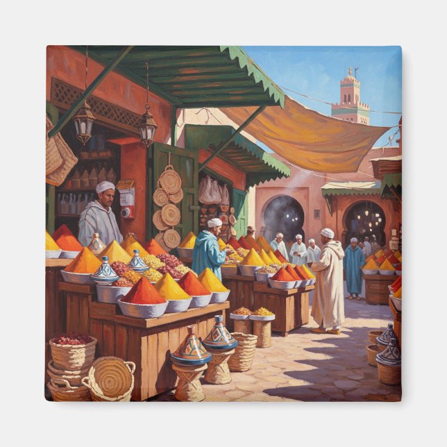 Marrakesch Marokko Reisen Magnet (Vorne)