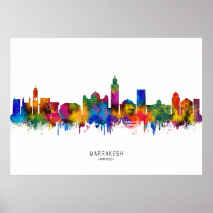 Marrakesch Marokko Skyline Poster