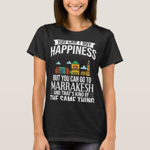 Marrakesch Marokko Stadt Skyline Karte Reise 1 T-Shirt