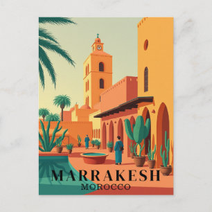 Marrakesch Marokko Vintage Reise  Postkarte