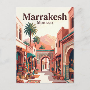 Marrakesch Medina Marokko Postkarte