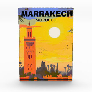 Marrakesch Reisen Postkarte Kunst, Marokko Fotoblock