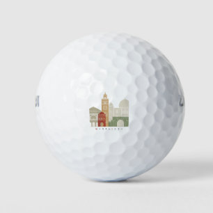 Marrakesch-Skyline-Plakat Golfball