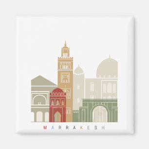 Marrakesch-Skyline-Plakat Magnet