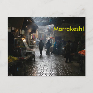 Marrakesch-Souk in Marokko Postkarte