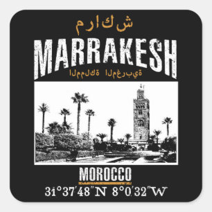 Marrakesh Quadratischer Aufkleber