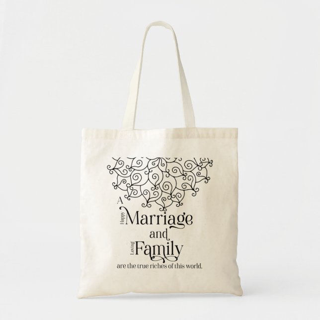 Marriage and Family Tote Bag(Natural) Tragetasche (Vorne)