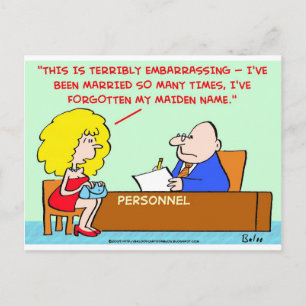 MARRIAGE FORGOT MAIDNAME POSTKARTE