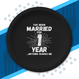 Married 1 Year Funny 1st Anniversary Pappteller