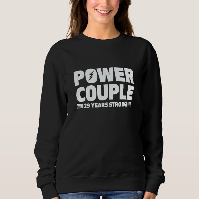 Married 29 Years Power Couple 29th Anniversary Hus Sweatshirt (Vorderseite)