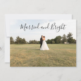 Married and Bright Photo Christmas Card Feiertagskarte