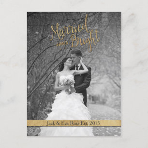 "Married & Bright" Custom Christmas Card Feiertagspostkarte