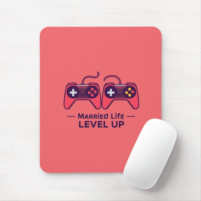 Married Life Level Up Gaming Art Mousepad (Mit Mouse)