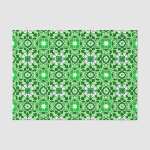 Marrokanischer Blumenstrauß, Smaragd und Limetteng Seidenpapier