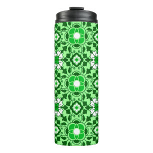 Marrokanischer Blumenstrauß, Smaragd und Limetteng Thermosbecher