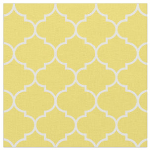 Marrokanischer Quatrefolie Buttercup Gelb und Wei Stoff
