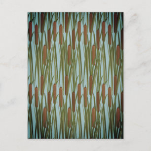 Marron Blume Geometric Nahtlos texturiert Postkarte