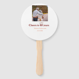 Marron Bogen jubelt zu 40-jähriger Hochzeit Fächer