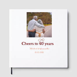 Marron Bogen jubelt zu 40-jähriger Hochzeit Gästebuch