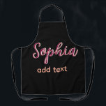 Marron hinzufügen Namen Mädchen Boss Text schwarz  Schürze<br><div class="desc">mädchenhaftes Design</div>