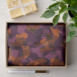 marron und orange Camouflage abstrakt Seidenpapier