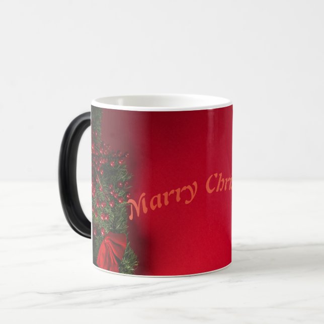 MARRY CHRISTMAS WHITE Color COFFEGS MUGS Verwandlungstasse (Vorderseite Links)