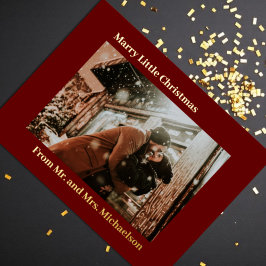 Marry Little Christmas Red Folien Feiertagspostkarte