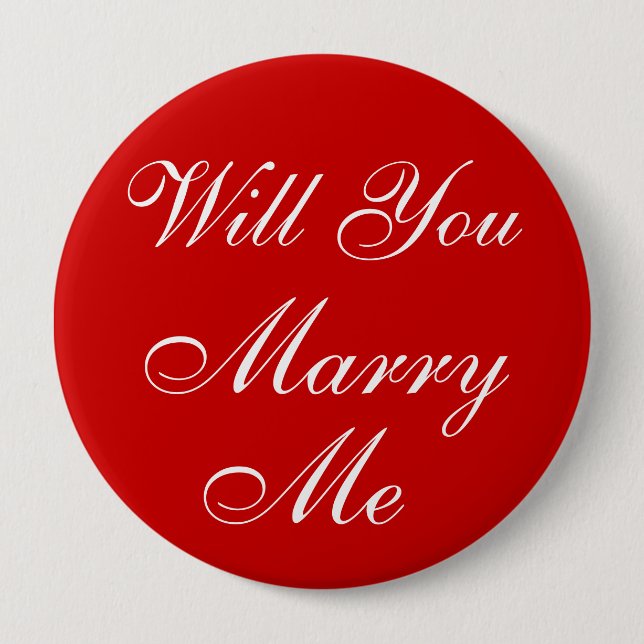 Marry Me Button (Vorderseite)