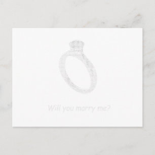 Marry me in ascii art postkarte