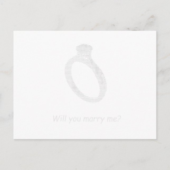 Marry me in ascii art postkarte (Vorderseite)