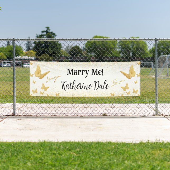 "Marry Me" Marriage Proposal Banner Lona (Insitu)