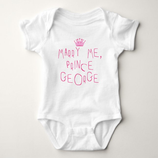 Marry Me Prince George Baby Strampler (Vorderseite)
