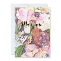 Marry me Watercolor Blumenmusik Agenda